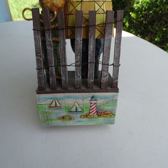 Jim Shore Shorelights Old Salt Evening Star‎ Sea Captain Cat Figurine 118741 - Picture 5 of 8